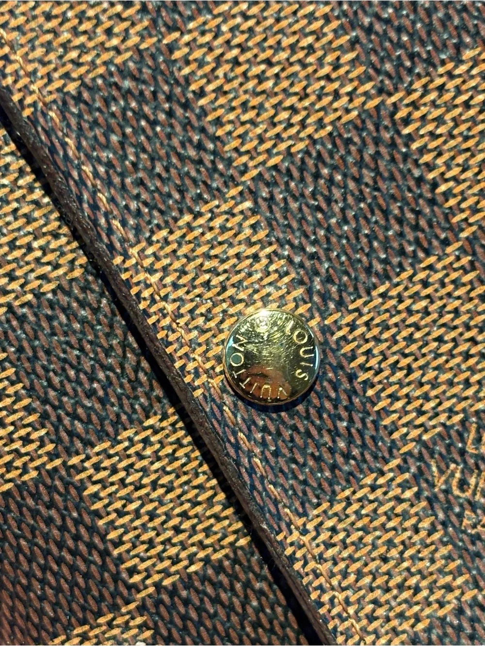 Louis Vuitton Damier Brown Wallet Trifold Numbered Gold Snap